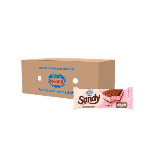 [08 505] Sandy ice cream sandwich, Strawberry
